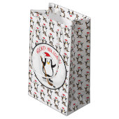 Hockey Feestdagen Hockey Penguin Small Gift Bag Klein Cadeauzakje (Achterkant Gekanteld)