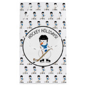 Hockey Feestdagen Hockey Snowman Small Gift Bag Klein Cadeauzakje (Achterkant)