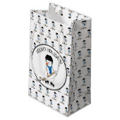 Hockey Feestdagen Hockey Snowman Small Gift Bag Klein Cadeauzakje (Achterkant Gekanteld)