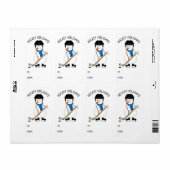 Hockey Feestdagen Snowman Gift Label Labels sticke (Full Sheet)