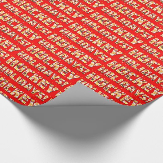 Hockey Feestdagen Xmas Gift Wrap met Sinterpatroon Cadeaupapier (Hoek)