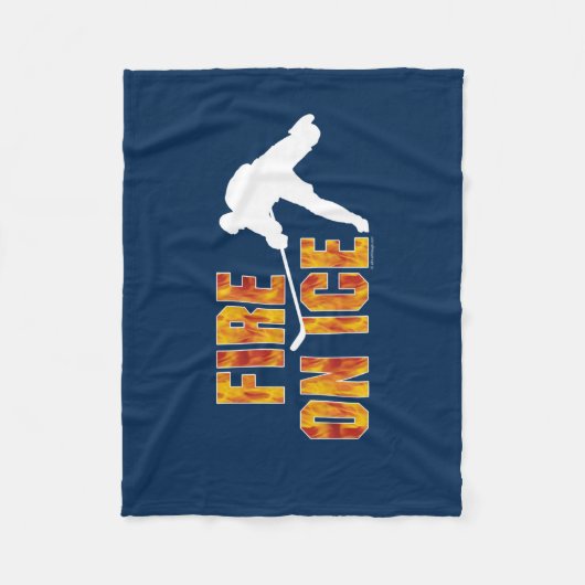 Hockey Fire on Ice Fleece Blanket (Voorkant)