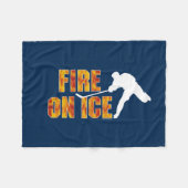 Hockey Fire on Ice Fleece Blanket Deken (Voorkant (Horizontaal))