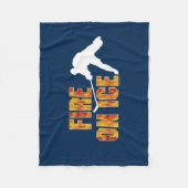 Hockey Fire on Ice Fleece Blanket Deken (Voorkant)