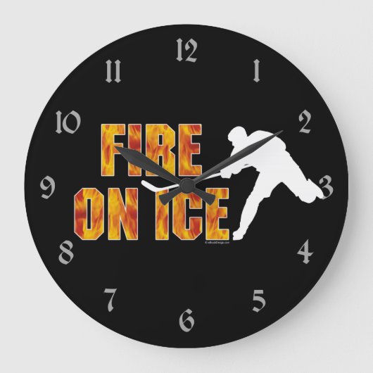Hockey Fire on Ice Grote Klok (Voorkant)
