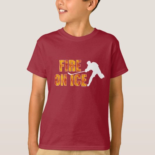 Hockey Fire on Ice T-shirt (Voorkant)