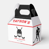 Hockey First Year Down 1st birthday Bedankdoosjes (Voorkant Zijde)