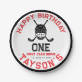 Hockey First Year Down 1st birthday  Papieren Bordje (Voorkant)