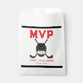 Hockey First Year Down Favor Bag – 1st Birthday Bedankzakje (Voorkant)