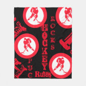 Hockey Fleece Deken (Voorkant)