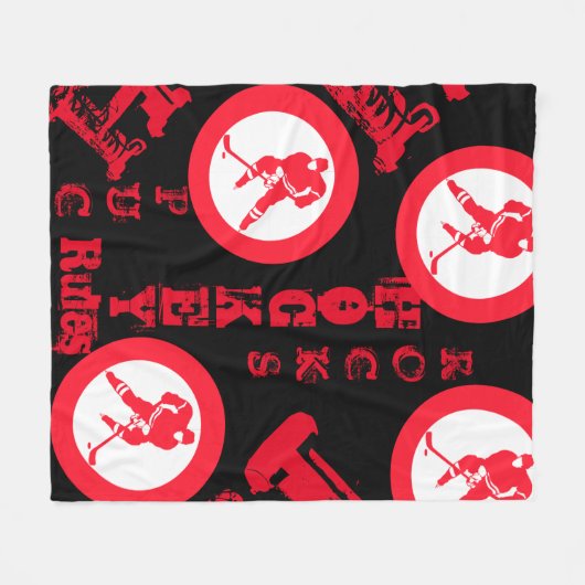 Hockey Fleece Deken (Voorkant (Horizontaal))