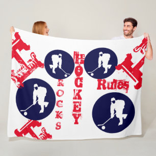 Hockey fleece deken