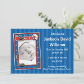 Hockey Foto geboorteaankondiging Aankondiging (Staand voorkant)