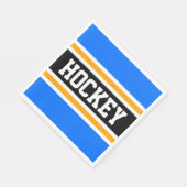 HOCKEY Fun Bold Helder Blauw Zwart Geel Strepen Servet (Hoek)
