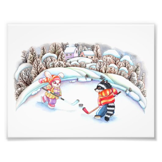 Hockey Fun Foto Afdruk (Voorkant)
