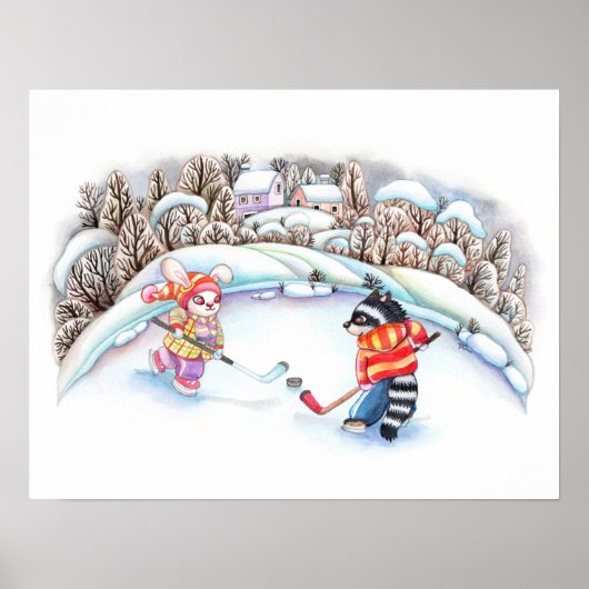 Hockey Fun Poster (Voorkant)