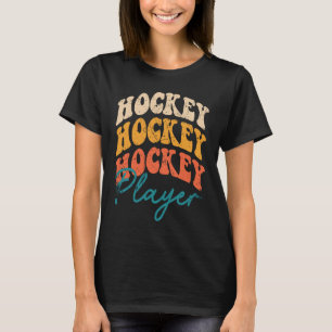 Hockey Funny Hockey Frisbee Player Retro Vintage 7 T-shirt