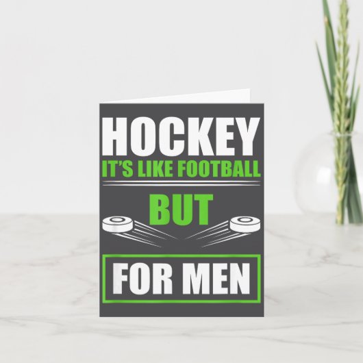 Hockey Funny Quotes Fathersday Mens Hockey  Kaart (Voorkant)
