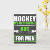 Hockey Funny Quotes Fathersday Mens Hockey  Kaart (Gele Bloem)