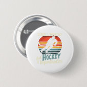Hockey gaat voor school grappig ronde button 5,7 cm (Voorkant /achterkant)