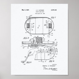 Hockey Game Board 1937 Patent Art - Witboek Poster