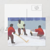 Hockey Game, Briefkaart (Voorkant / Achterkant)