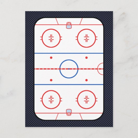 Hockey Game Companion Carbon Fibre Style Briefkaart (Voorkant)