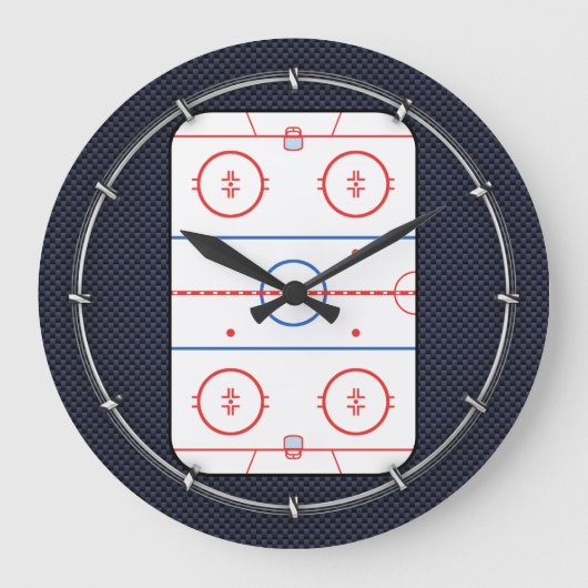 Hockey Game Companion Carbon Fibre Style Grote Klok (Voorkant)