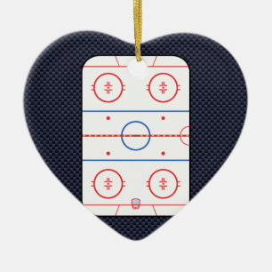 Hockey Game Companion Carbon Fibre Style Keramisch Ornament
