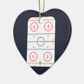 Hockey Game Companion Carbon Fibre Style Keramisch Ornament (Links)
