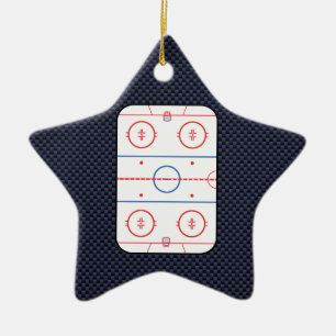 Hockey Game Companion Carbon Fibre Style Keramisch Ornament