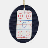 Hockey Game Companion Carbon Fibre Style Keramisch Ornament (Rechts)