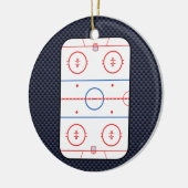 Hockey Game Companion Carbon Fibre Style Keramisch Ornament (Links)