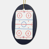 Hockey Game Companion Carbon Fibre Style Keramisch Ornament (Links)
