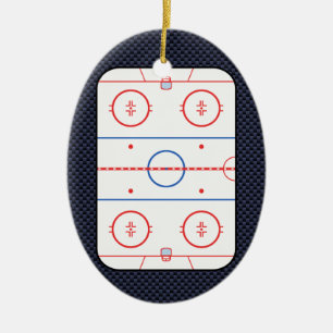 Hockey Game Companion Carbon Fibre Style Keramisch Ornament
