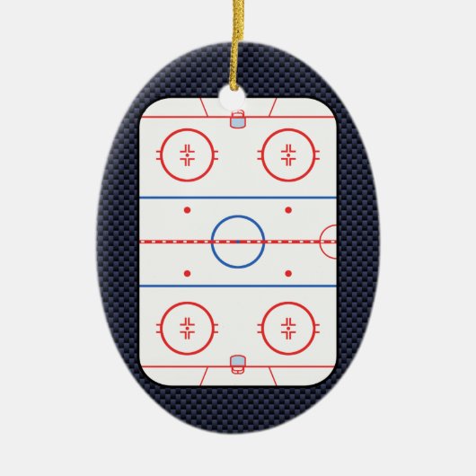 Hockey Game Companion Carbon Fibre Style Keramisch Ornament (Voorkant)