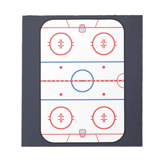 Hockey Game Companion Carbon Fibre Style Notitieblok (Voorkant)