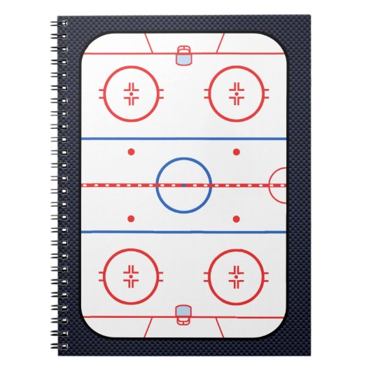 Hockey Game Companion Carbon Fibre Style Notitieboek (Voorkant)
