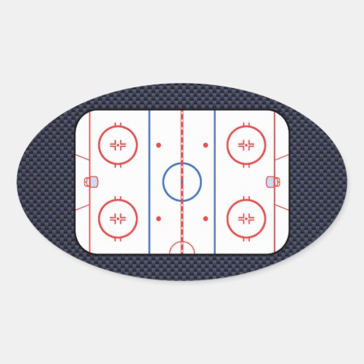 Hockey Game Companion Carbon Fibre Style Ovale Sticker (Voorkant)