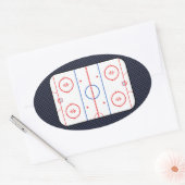 Hockey Game Companion Carbon Fibre Style Ovale Sticker (Envelop)