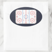 Hockey Game Companion Carbon Fibre Style Ovale Sticker (Tas)