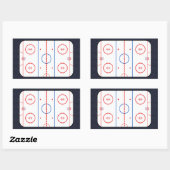 Hockey Game Companion Carbon Fibre Style Rechthoekige Sticker (Vel)