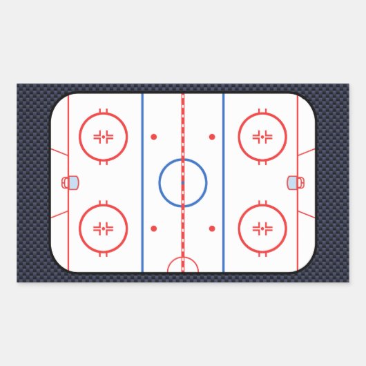 Hockey Game Companion Carbon Fibre Style Rechthoekige Sticker (Voorkant)
