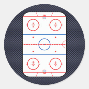 Hockey Game Companion Carbon Fibre Style Ronde Sticker