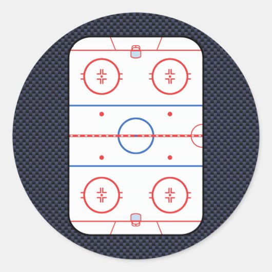 Hockey Game Companion Carbon Fibre Style Ronde Sticker (Voorkant)