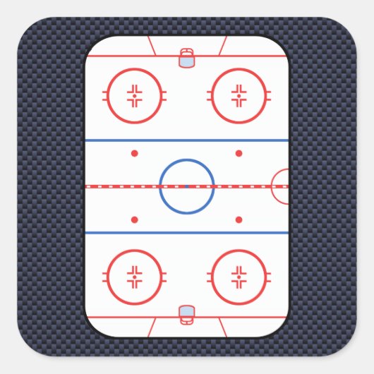Hockey Game Companion Carbon Fibre Style Vierkante Sticker (Voorkant)