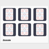 Hockey Game Companion Carbon Fibre Style Vierkante Sticker (Vel)