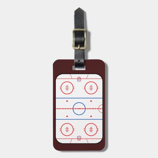 Hockey Game Companion Rink Diagram Bagagelabel (Voorkant verticaal)