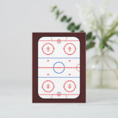 Hockey Game Companion Rink Diagram Briefkaart (Staand voorkant)
