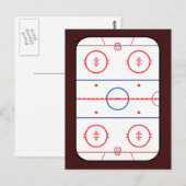 Hockey Game Companion Rink Diagram Briefkaart (Voorkant / Achterkant)